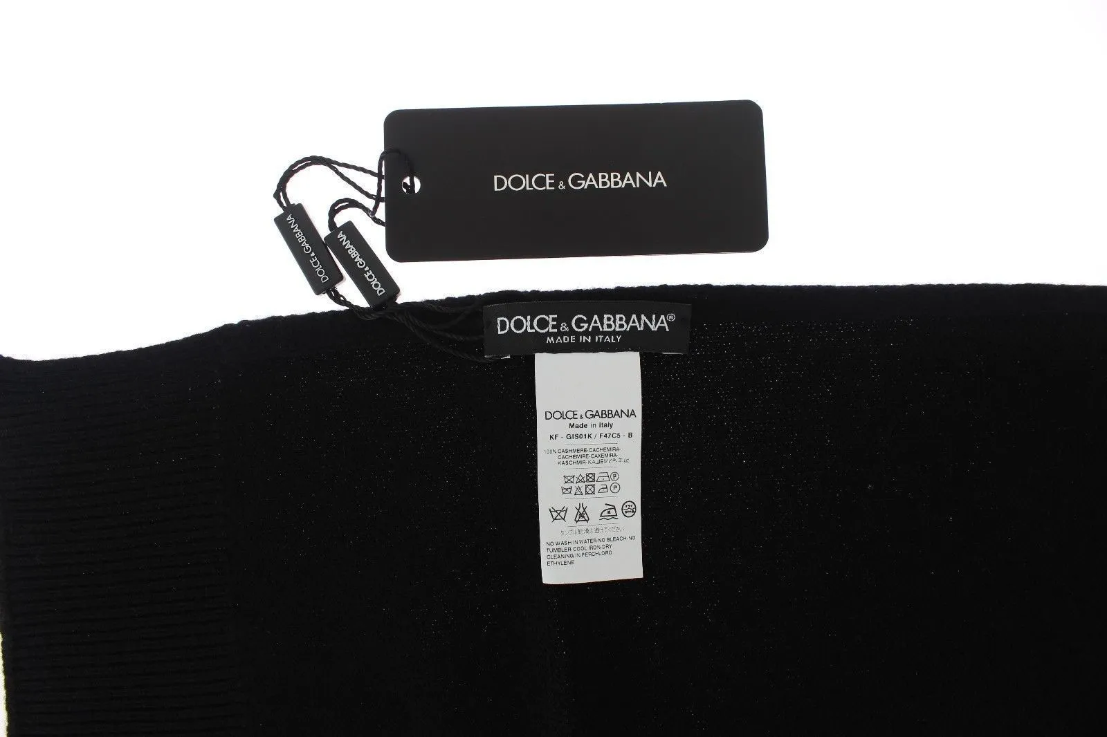 Black Cashmere Mens Scarf