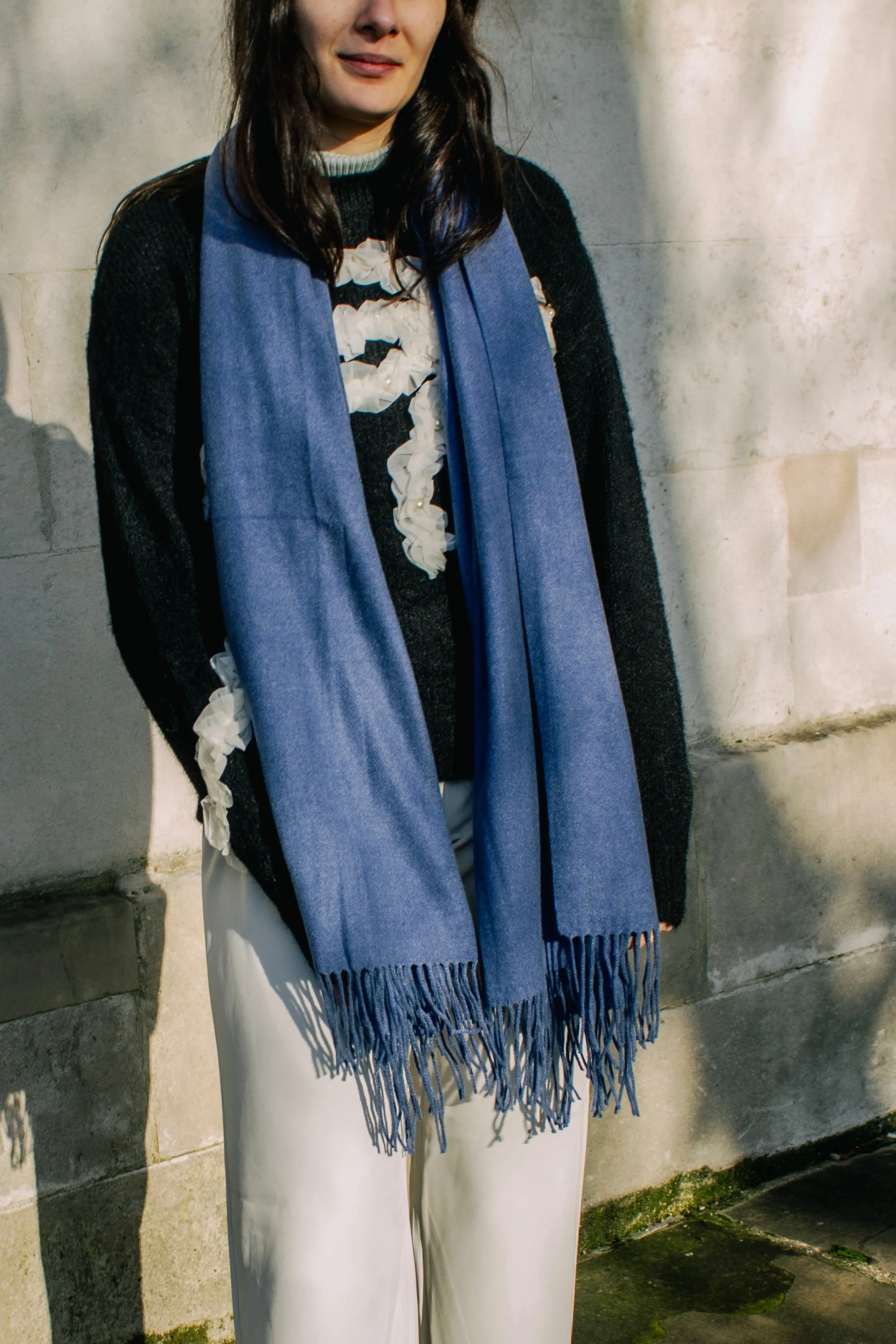 Cashmere Blend Colour Block Scarf