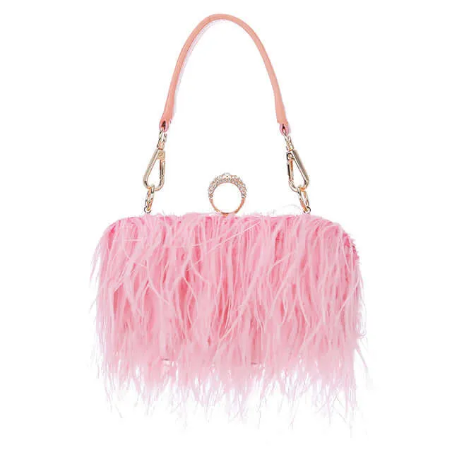 Feather Party Shoulder Bag