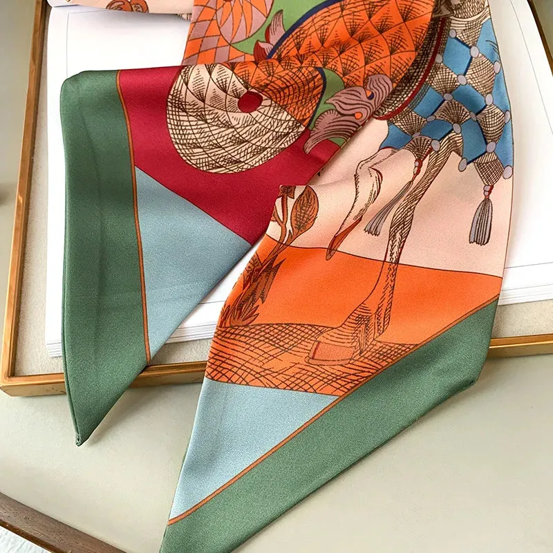 Long Silk Scarf Bag Tie