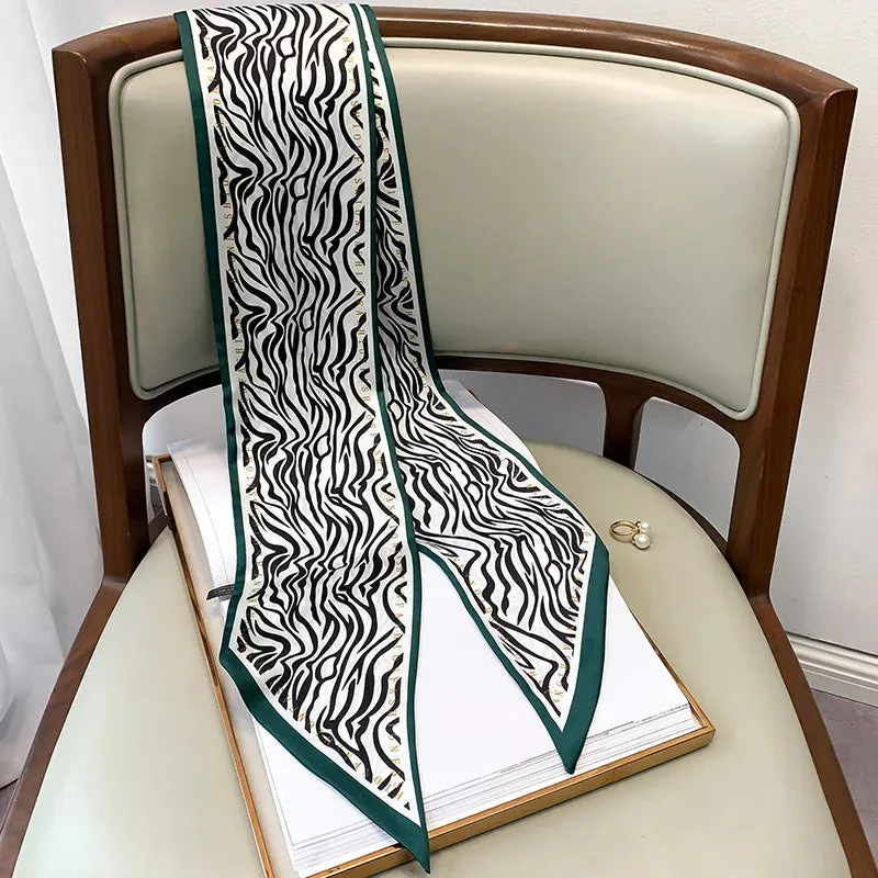Long Silk Scarf Bag Tie