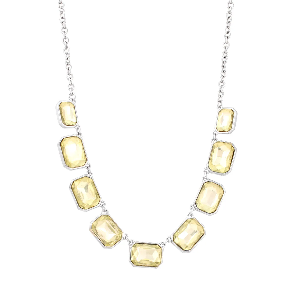 YELLOW CRYSTAL NECKLACES #FW1202698 (LF9)